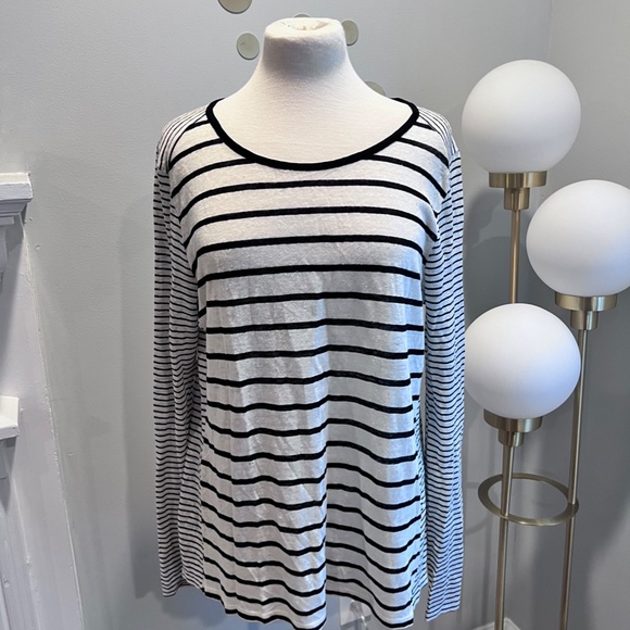 Vince Mixed Stripe Long Sleeve Tee - Picture 2 of 6